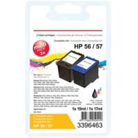 Viking 56 / 57 compatibele HP inktcartridge SA342AE zwart, cyaan, magenta, geel duopak 2 stuks