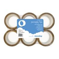 Ruban d’emballage Niceday 48mm x 66m Marron 6 Rouleaux