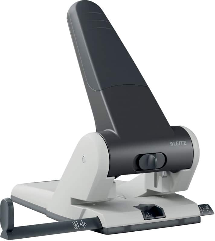 Perforateur Leitz Heavy Duty 5180 Powersave 2 perforations métal 65 feuilles noir