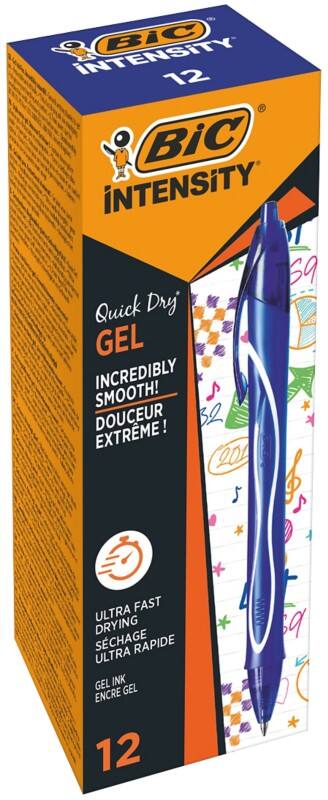 BIC Gel-ocity Gel rollerbalpen 0,3 mm Blauw 12 Stuks