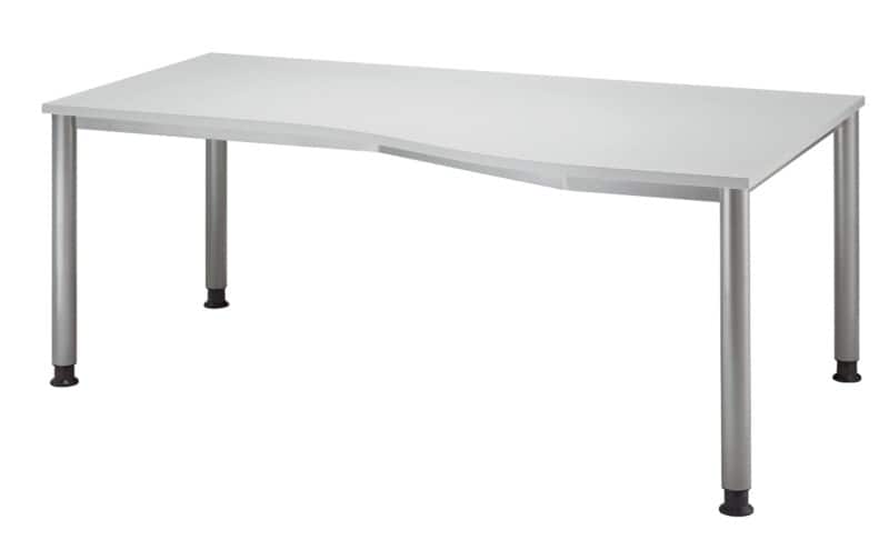 Bureau Hammerbacher Matrix Forme libre 4 pieds 1800 (L) x 1000 (P) x 810 (H) mm Aggloméré, Aluminium, Bois, Plastique