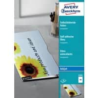 Films autocollants Avery 2501 A4 21 x 29,7 cm Transparent Rectangulaire 50 feuilles