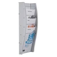 Présentoir styrodisplay A4 Styro Montage mural Gris clair 128-340,02801 26,2 x 10,4 x 57,7 cm