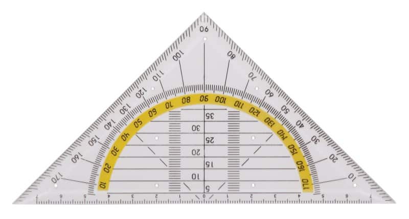Viking Geodriehoek Kunststof Transparant 16 cm