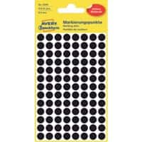 Pastilles autocollantes AVERY Zweckform 3009 Noir Rond Ø 8 mm 4 Feuilles de 104 Étiquettes