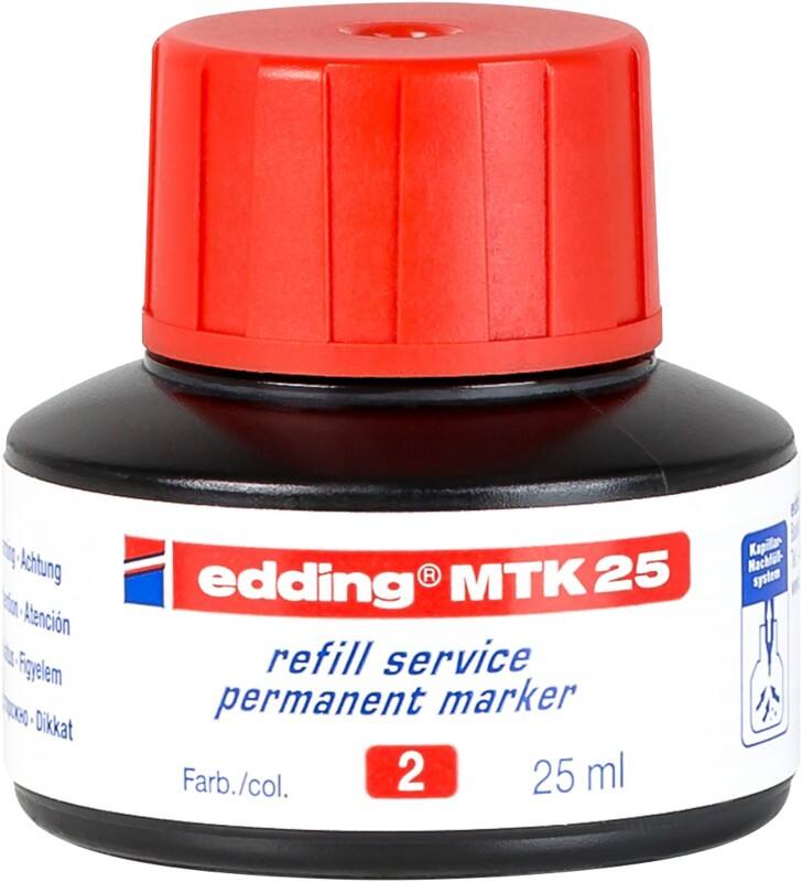 Recharge d'encre edding Rouge MTK25 25 ml