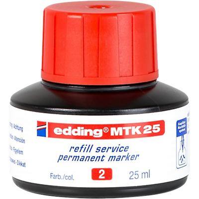 Recharge d'encre pour marqueurs permanents edding MTK 25 - Rouge - 25 ml