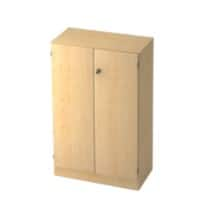 Armoire à portes battantes Hammerbacher Aggloméré 2 Étagères 800 x 420 x 1270 mm Érable Brun