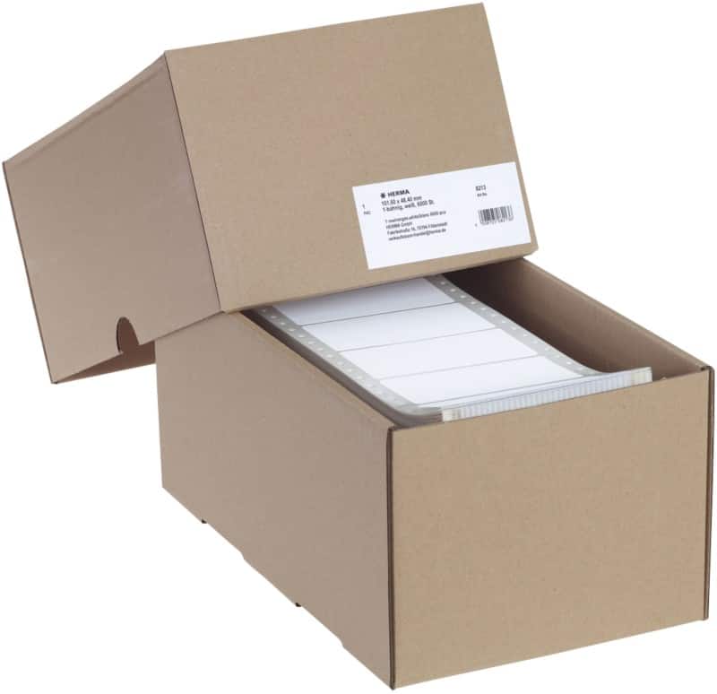 Étiquettes informatiques HERMA 8213 Adhésif Blanc 101.6 x 48.4 mm 6000 Unités
