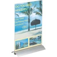 DURABLE Presenter Displaystandaard 858919 A4 Transparant Aluminium 22 x 3 x 34 cm