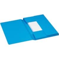 Jalema Dossiermappen Secolor Foolscap Blauw Karton 3 kleppen 25 x 36 cm