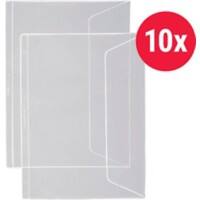 Pochettes perforées à rabat Kolma A4 Transparent 140 microns 10 unités