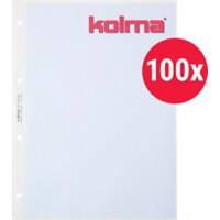 Kolma Showtassen A4 Glashelder Transparant 80 micron PP (Polypropeen) Boven 4 Gaten 100 Stuks