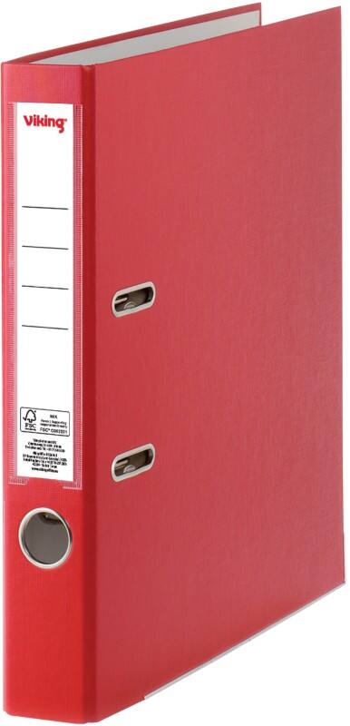Viking Smal Ordner A4 50 mm Rood 2 Ringen Kunststof Mat Staand