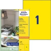 Avery Multifunction & Copier Etiketten 3473 Geel Rechthoekig 100 Etiketten per Pak