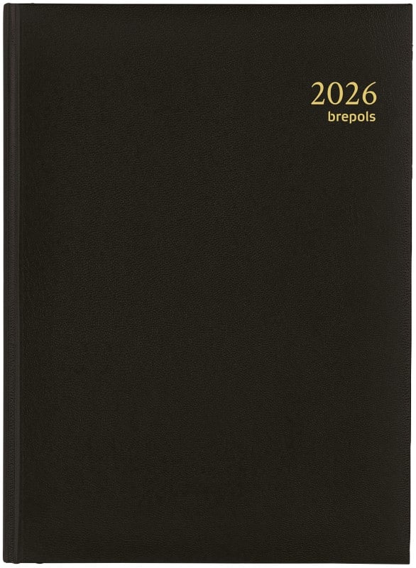 Brepols Brepols Euro Lima Agenda 2026 Speciaal 1 Dag per pagina Duits, Engels, Frans, Nederlands, Italiaans, Spaans Zwart 0,224,1256,01,6,0