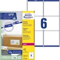 Avery L7166-100 Verzendetiketten Zelfklevend 99,1 x 93,1 mm Wit 100 Vellen à 6 Etiketten