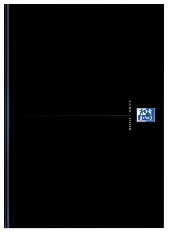 Cahier OXFORD Office Essentials A5 Quadrillé Reliure cartonnée Carte Noir 192 Pages 96 Feuilles