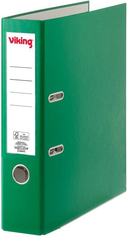 Viking Breed Ordner A4 75 mm Donkergroen 2 Ringen Kunststof Mat Staand