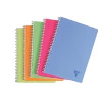 Cahier à spirales Clairefontaine Linicolor Assortiment Couverture poly Ligné 90 feuilles