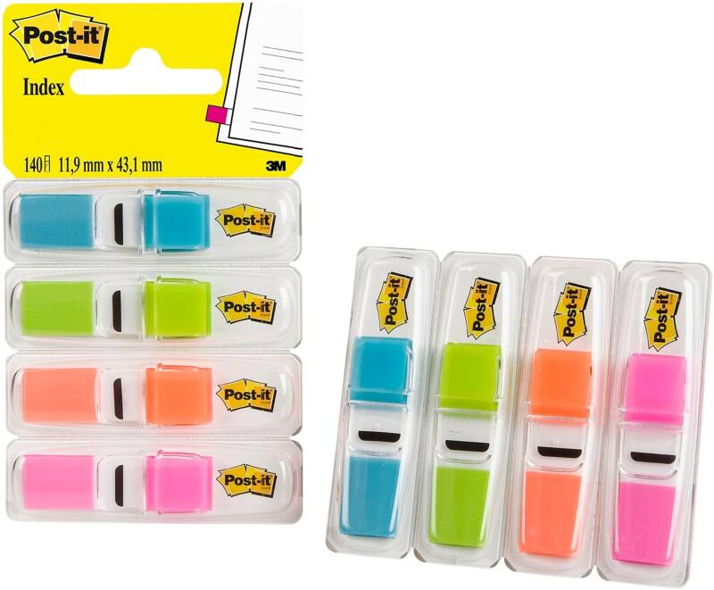 Marque-pages Post-it Assortiment 11.9 x 43.2 mm 4 unités de 35 Bandes