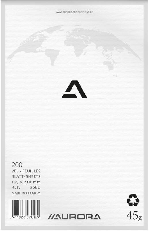 Cahier à reliure supérieure AURORA Assortiment Couverture en papier Page blanche 210 x 135 mm 60 feuilles
