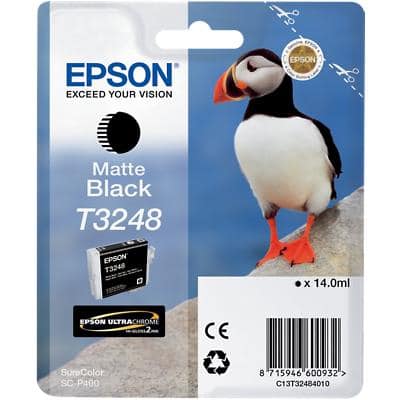 Epson Inktcartridge T3248 Mat Zwart, Origineel, Pigment-inkt, Mat Zwart, Epson, SureColor SC-P400, 1 st