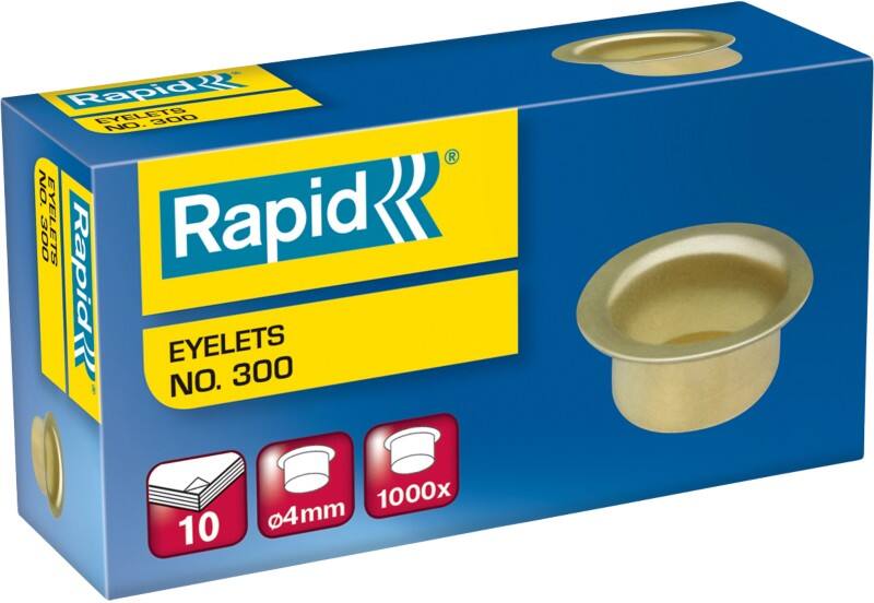 Rapid No.300 Hechtring 4 mm 31073008 Messing Messing 1000 Stuks