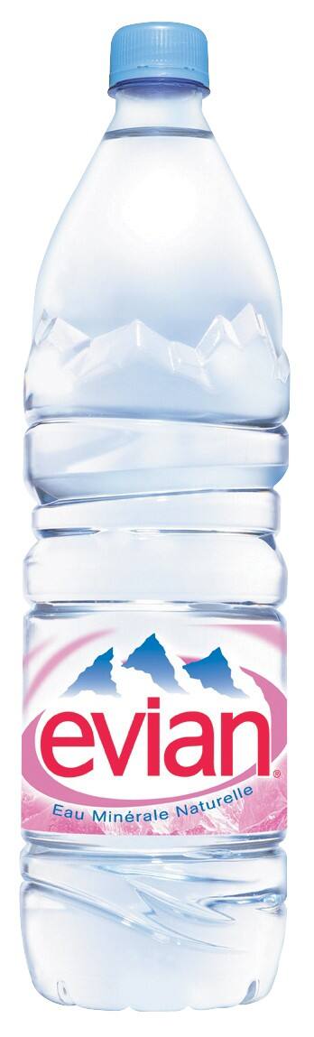 Eau minérale Evian Naturelle Bleu 6 Bouteilles de 1.5 L