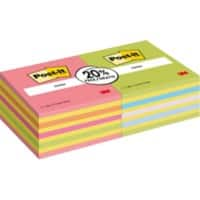 Notes adhésives Post-it 76 x 76 mm Assortiment 2 Cubes de 450 Feuilles Pack économique -15%