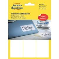 AVERY Zweckform 3329 Multifunctionele etiketten Wit 76 x 39 mm 32 Vellen à 6 Etiketten