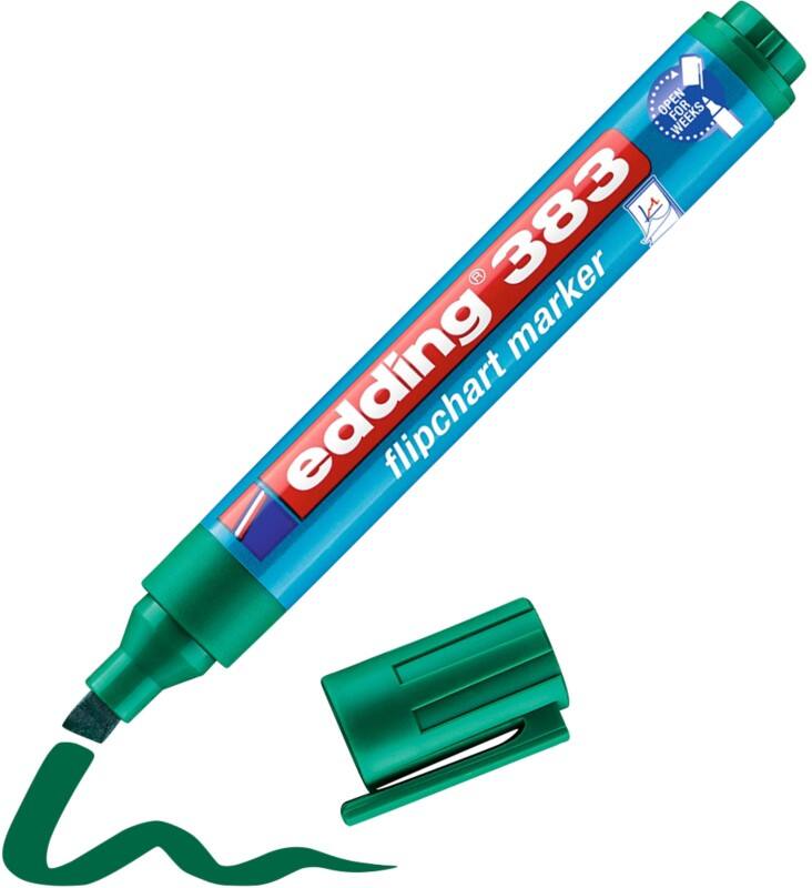 edding 383 Marker Breed Beitelpunt 1 - 5 mm Groen Navulbaar Waterbestendig