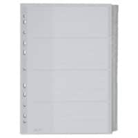 Leitz Blanco Tabbladen A4+ Grijs Kleurenassortiment, wit 20 tabs PP (Polypropeen) 11 Gaten 1278