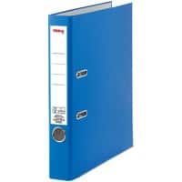 Classeur à levier Viking Étroit A4 50 mm Bleu 2 Anneaux Carton, PP (Polypropylène) Mat Portrait