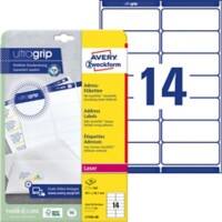 Étiquettes universelles Ultragrip AVERY Zweckform L7163-40 Adhésif A4 Blanc 99.1 x 38.1 mm 14 Feuilles de 40 Étiquettes