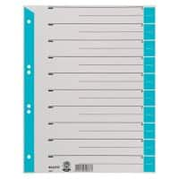 Intercalaires Leitz 1 à 10 A4 extra large Bleu Bleu clair 1 intercalaire Carton 6 Perforations 1652 100 Unités