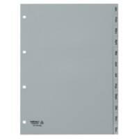 Kolma Tabbladen Longlife A4 Staand Grijs 12 tabs Ovale perforatie Jan - Dec