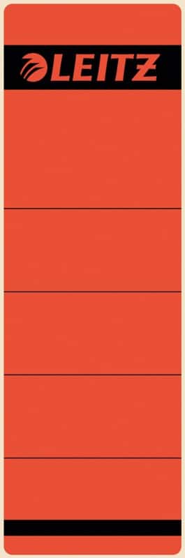 Leitz Ordnerrugetiketten Zelfklevend A4 Rood 6,15 x 19,2 cm 10 Stuks