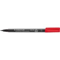 Marqueur permanent STAEDTLER Lumocolor Universal S Extra Pointe fine, ogive 0,4 mm Rouge Rechargeable 10 Unités