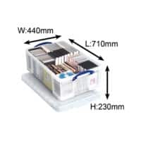 Really Useful Box Archiefboxen 50 L Transparant Plastic 71 x 23 x 44 cm
