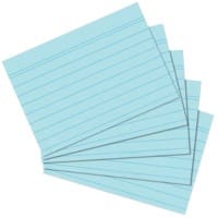 herlitz 10836187 Indexkaarten Blauw A5 Gelinieerd Karton 21 x 14,8 cm 100 Stuks