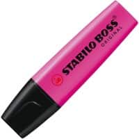 Surligneur STABILO Rose fluo Pointe large Biseautée 2 - 5 mm Rechargeable