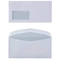 Niceday Enveloppen Met Venster C6/5 229 (B) x 114 (H) mm Gegomd Wit 80 g/m² 1000 Stuks