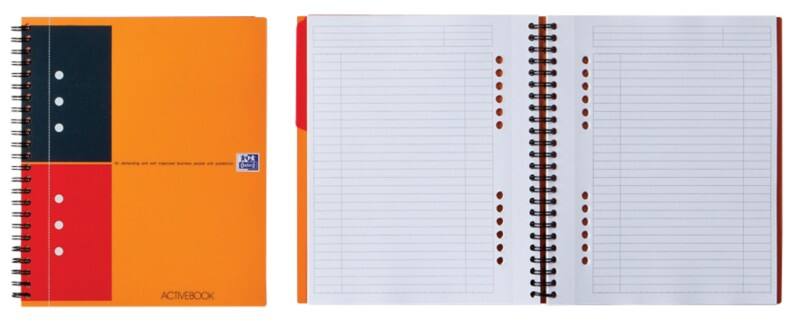 Bloc-notes OXFORD International A5+ Ligné Reliure en spirale Orange Perforé 160 Pages 160 Feuilles