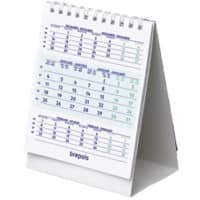 Brepols Kalender 2025 3 Maanden per pagina Engels 10,5 (B) x 0,4 (D) x 13 (H) cm Wit