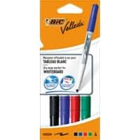 BIC 1701 Whiteboardmarker Medium Ronde Punt 1,5 mm Kleurenassortiment 4 Stuks