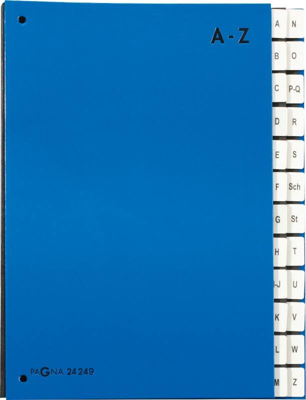 Trieur alphabétique expansible PAGNA  Bleu A4 Carton épais A - Z Bleu