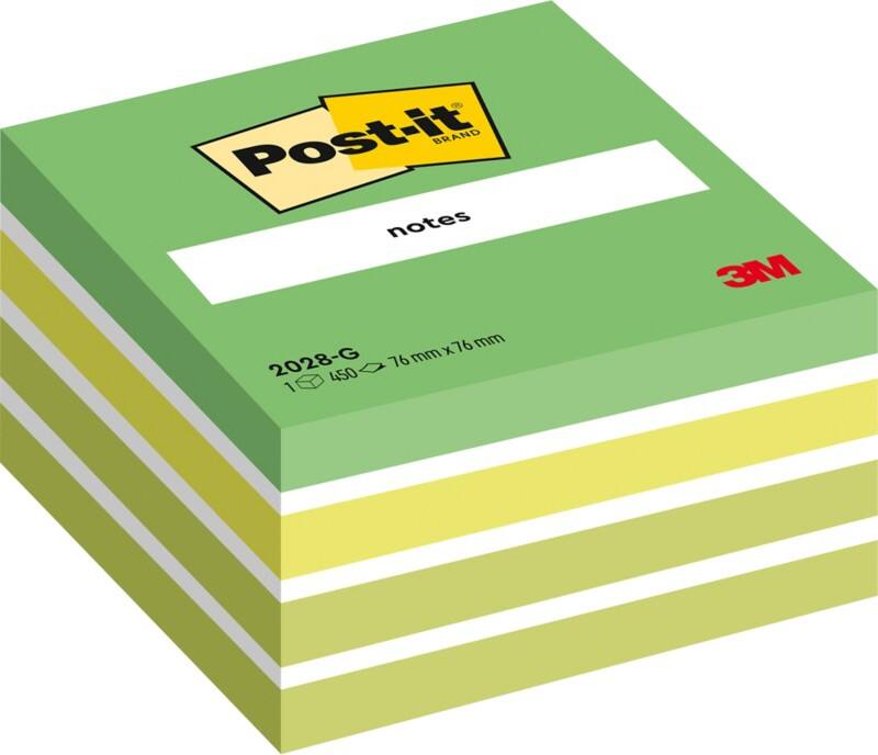 Notes adhésives Post-it 76 x 76 mm Vert pastel 450 Feuilles