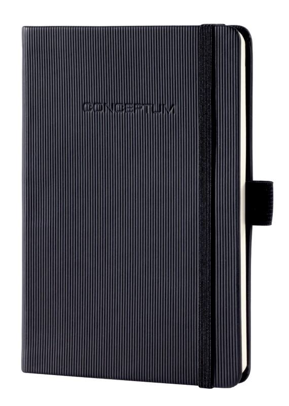 Sigel Conceptum Notitieboek A6 Geruit Gebonden Hardcover Zwart Geperforeerd 194 Pagina's 97 Vellen