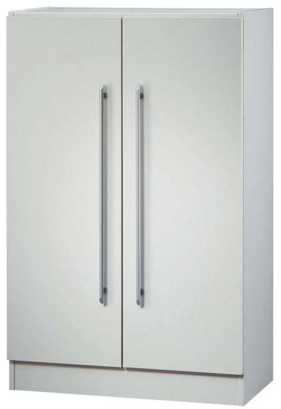 Armoire de classement Hammerbacher Aggloméré, Plastique, Résine de mélamine 2 Étagères 800 x 420 x 1270 mm Gris